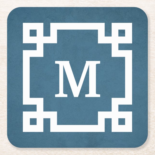 Dessous-de-verre Carré En Papier Monogram design (Devant)