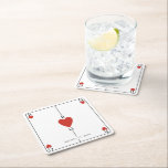 Dessous-de-verre Carré En Papier Monogramme Coeurs de jeu Mariage de carte<br><div class="desc">Un monogramme unique coeurs jouant style carte mariage design. Un design impressionnant qui utilise des éléments de jeu de cartes pour créer un design de papeterie mariage unique. Un élégant monogramme de mariage de coeur rouge. Un modèle de dessous de verre mariage de carte à jouer avec des éléments modernes....</div>