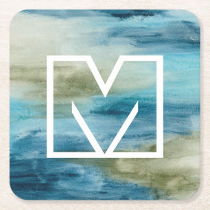 Dessous-de-verre Carré En Papier Monogramme Ocean Flow II