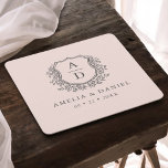 Dessous-de-verre Carré En Papier Monogramme rose pâle Mariage Floral Crest Élégant<br><div class="desc">Faites de votre mariage une sensation encore plus spéciale avec notre Mariage de Monogramme Rose Blush Floral Crest Élégant Dessous de verre Carré papier. Ce design doux et romantique présente une délicate crête florale et un monogramme personnalisé imprimé sur un joli arrière - plan rose roux. Il est parfait pour...</div>