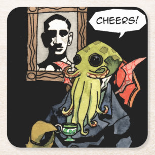 Dessous-de-verre Carré En Papier Monsieur Cthulhu : Acclamations - dessous de verre