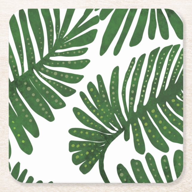 Dessous-de-verre Carré En Papier Monstera (Devant)