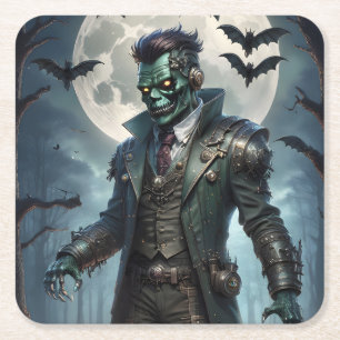 Dessous-de-verre Carré En Papier Monstre de Frankenstein Steampunk Halloween