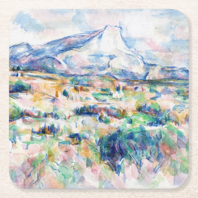 Dessous-de-verre Carré En Papier Mont Sainte-Victoire, Paul Cezanne (Devant)