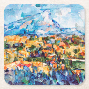 Dessous-de-verre Carré En Papier Mont Sainte-Victoire, Paul Cezanne