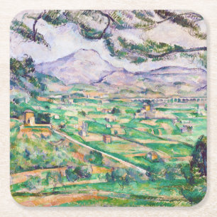 Dessous-de-verre Carré En Papier Mont Sainte-Victoire, Paul Cezanne