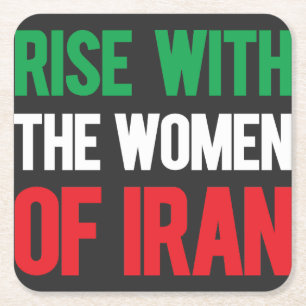 Dessous-de-verre Carré En Papier Monter avec les femmes d'Iran