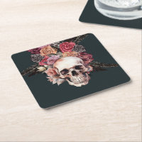 Mort florale noire, serviettes d'anniversaire goth