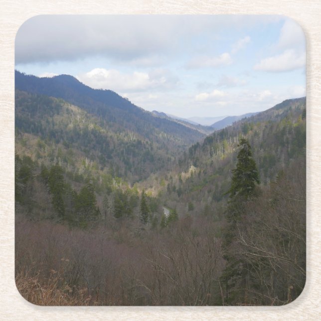 Dessous-de-verre Carré En Papier Morton Overlook at Great Smoky Mountains (Devant)