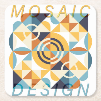 Dessous-de-verre Carré En Papier Mosaic Art Motif