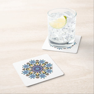 Dessous-de-verre Carré En Papier Mosaïque Marocain ! Zellige Marocain