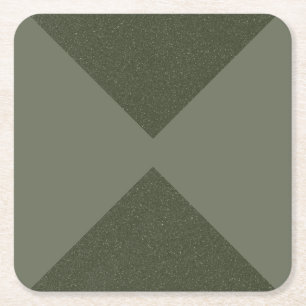 Dessous-de-verre Carré En Papier Moss Green Dual-Triangle Party - Dessous de verre 