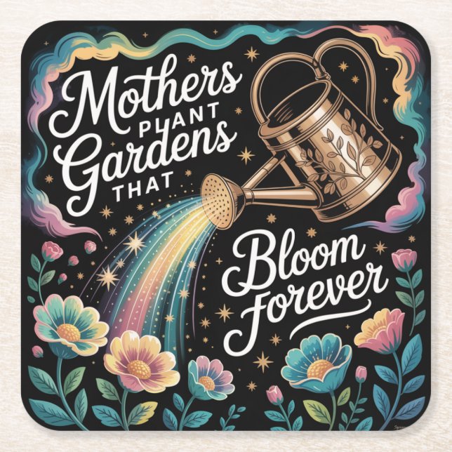Dessous-de-verre Carré En Papier Mothers Plant Gardens That Bloom Forever (Devant)