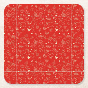 Dessous-de-verre Carré En Papier Motif 2 de Valentine