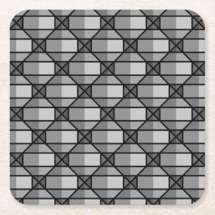 Dessous-de-verre Carré En Papier Motif 3 dimensions gris cool
