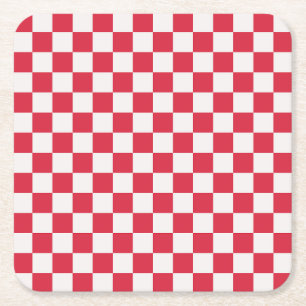 Dessous-de-verre Carré En Papier Motif à damier Cranberry fizz