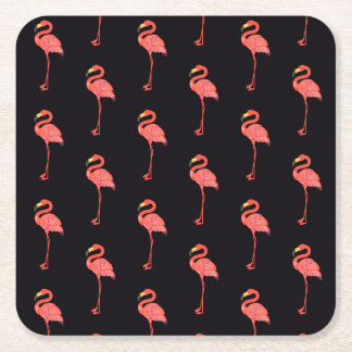 Dessous-de-verre Carré En Papier Motif animal de Flamant rose rose tropical