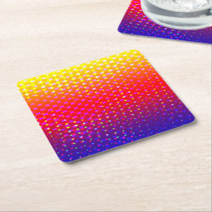 Dessous-de-verre Carré En Papier Motif arc-en-ciel