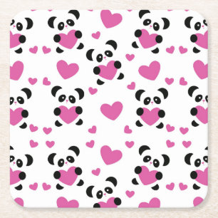 Dessous-de-verre Carré En Papier Motif au jour de l'amour