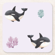 Motif Baleine Orque Mignon pour la Nurserie sur l'