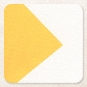 Dessous-de-verre Carré En Papier Motif blanc / couleur jaune