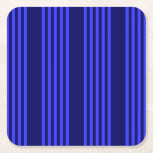 Dessous-de-verre Carré En Papier Motif bleu cinq bandes