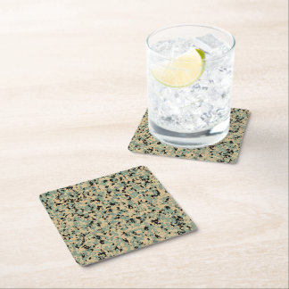 Dessous-de-verre Carré En Papier Motif camouflage numérique – Tan-Green SM