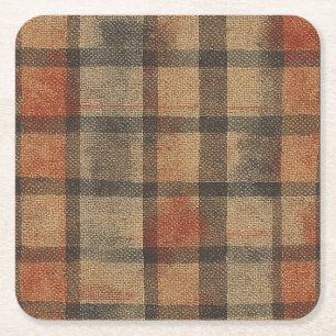 Dessous-de-verre Carré En Papier Motif carreaux tissé faux