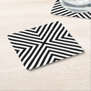 Dessous-de-verre Carré En Papier Motif Chevron Abstrait moderne