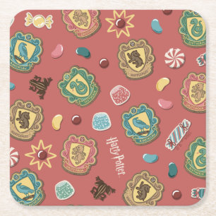 Dessous-de-verre Carré En Papier Motif de cookie de vacances des maisons HOGWARTS™