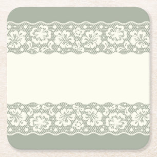 Dessous-de-verre Carré En Papier Motif de dentelle, cru 5 de fleur