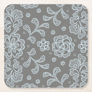 Dessous-de-verre Carré En Papier Motif de dentelle, cru 6 de fleur