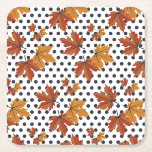 Dessous-de-verre Carré En Papier Motif de feuille d'automne