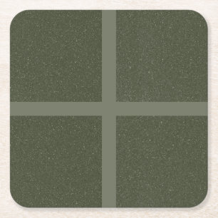Dessous-de-verre Carré En Papier Motif de grille vert mousse - Dessous de verre en