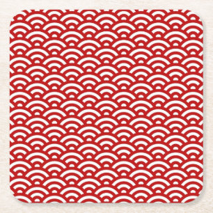 Dessous-de-verre Carré En Papier Motif de Japonais