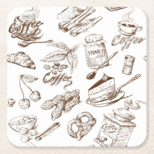 Dessous-de-verre Carré En Papier Motif de papier