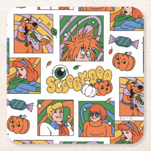 Dessous-de-verre Carré En Papier Motif de photos Halloween de Scooby-Doo