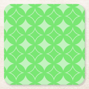 Dessous-de-verre Carré En Papier Motif de shippo vert citron
