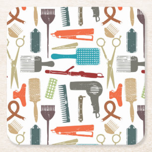 Dessous-de-verre Carré En Papier Motif de soins capillaires