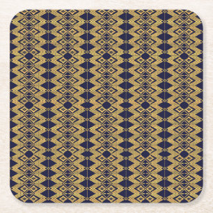 Dessous-de-verre Carré En Papier Motif de tissage de Tebeb doré