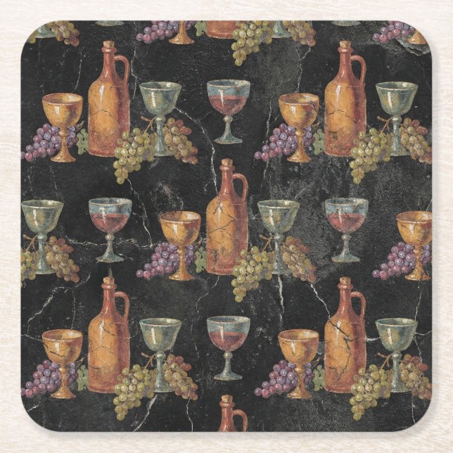 Dessous-de-verre Carré En Papier Motif de vin de la Rome antique (Devant)