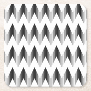 Dessous-de-verre Carré En Papier Motif de zigzag géométrique
