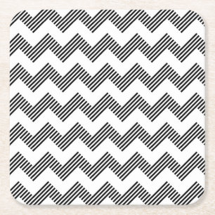 Dessous-de-verre Carré En Papier Motif de zigzag géométrique 2