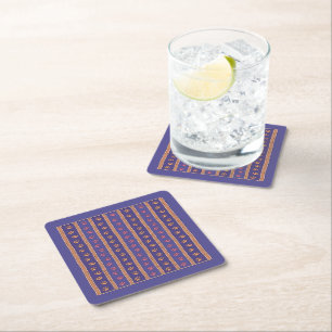 Dessous-de-verre Carré En Papier Motif d'empreinte de patte