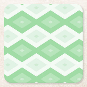 Dessous-de-verre Carré En Papier Motif diamant vert pomme