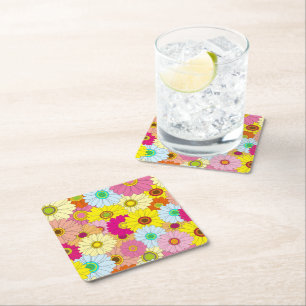 Dessous-de-verre Carré En Papier motif floral