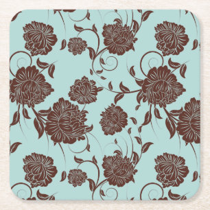 Dessous-de-verre Carré En Papier Motif floral 13