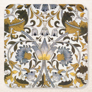 Dessous-de-verre Carré En Papier Motif floral William Morris Lodden : bleu or