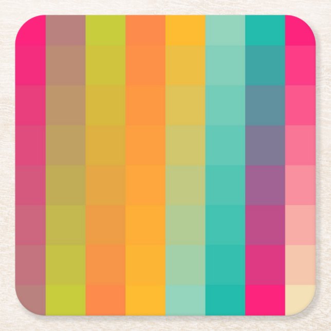 Dessous-de-verre Carré En Papier Motif géométrique abstrait (Devant)