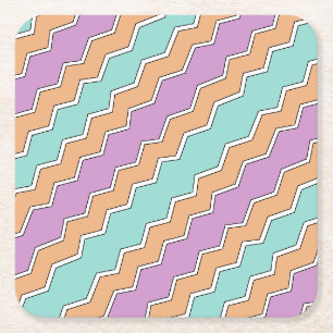 Dessous-de-verre Carré En Papier Motif géométrique en zigzag